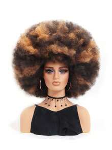 70s Retro Fluffy Curly Wig, Suitable For Women, Short Synthetic Material, Voluminous & Soft, Natural Looking, Suitable For Halloween, Daily Parties, Cosplay And Other Occasions - Multicolor - View 14