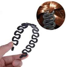 4Pcs French Braid Tool Hair Styling Clip For Women,No Crease Wave Hair Braiding Maker,Easy DIY Hair Braiding Tool,Quick Hairstyle Helper For Long Hair - Black - View 3