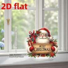 1pc 2D Printed Acrylic "Merry Christmas" Desktop Decor, Bohemian Style Christmas Themed Ornament - Perfect For Home Living Room, Bedroom, Office - C - View 4