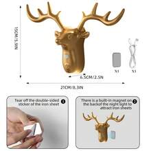 Cross-Border New LED Creative Touch Ambient Night Light, Rechargeable Magnetic Wireless Motion Sensor Wall Lamp - Antler Wall Sconce - View 14