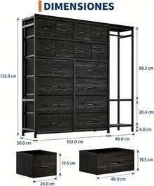 Storage Cabinets - Black - View 3