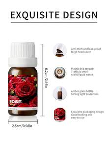EMBRACEX. Minyak Esensial Mawar 10ml, Aroma Bunga, Alami & Segar, Bebas Alkohol, Diffuser Dalam Ruangan, Wangi Tahan Lama, Aromaterapi Mobil, Hadiah Liburan, Pembuatan Lilin - mawar - View 4