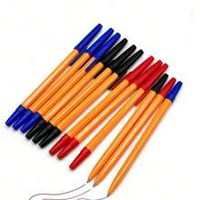50pcs Red Black Blue Ballpoint Pens, No Leakage, Smooth Writing, Waterproof, Suitable For Students Learning And Office Use Gel Pens - Sets - View 6