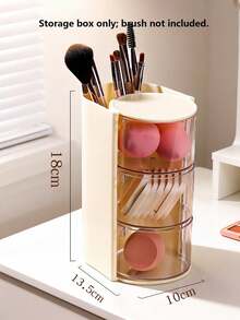 Multifunctional Rotating Desktop Storage Box, Rotating Multi-Layer Transparent Hair Accessory Storage Box, Room Rotating Desktop Storage Box, Hair Clip Storage Box, Multiple Hair Accessory Storage Box, Best Birthday Gift - Multicolor - View 12