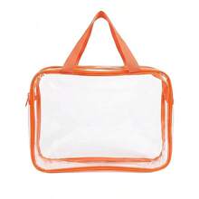 4pcs-1pc Contrast Trim Clear PVC Tote Storage Bag With Zipper, Transparent Organizer Pouch For Baby Toys, Building Blocks & Nursery Sundries - Multicolor - View 31