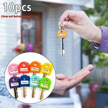 1/4/6/8/10/16/20 Pack, Multiple Colors Available, With Labels, 2.8cm/1.1in Retractable Key Identifiers, Fits Most Keys, Soft Touch Key Covers, With Identification Labels, Easy To Identify Door Keys - Stylish, Easy To Install, Includes Blank And Pre-Printed Labels, Men's Home Office Storage Accessories - Multicolor - View 16