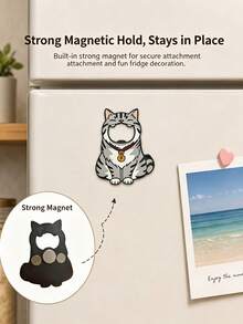 Personalized Customization Cartoon Cat Shape Magnetic Bottle Opener For Refrigerator, Heavy Duty Alloy Beer Opener, Funny Cat Themed Housewarming Gift - Multicolor - View 9