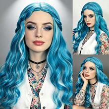Multicolor Long Curly Wavy Synthetic Wigs For Women - Heat Resistant Cosplay Party Daily Hairpieces For Halloween Dress‑Up - Multicolor - View 5