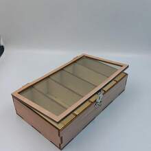 1pc Bamboo Tea Bag Storage Box With Lid - Multi-Compartment Organizer For Tea, Coffee And Office Supplies, Natural Wood Grain Finish, Colorful Tea Bag Display Rack, Perfect For Kitchen Or Office Storage, Tea Storage, Organizer Basket, Back To School Essential - Multicolor - View 6