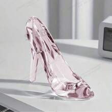 2D Flat Creative Acrylic Crystal Shoe, 1pc, Holiday Party Decoration, Wedding Venue Ornament, Princess Party Accessory, Glass Slipper Mini Figurine, Holiday Gift, Birthday Gift (Non-Clothing) - 1PC - View 2