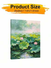 DIY Lotus Flower Digital Oil Painting, Relaxing Handmade Art Gift, Suitable For Adult Beginners Canvas Oil Painting, Home Decor Wall Art, Acrylic Paint Holiday Gift - Sets - View 9