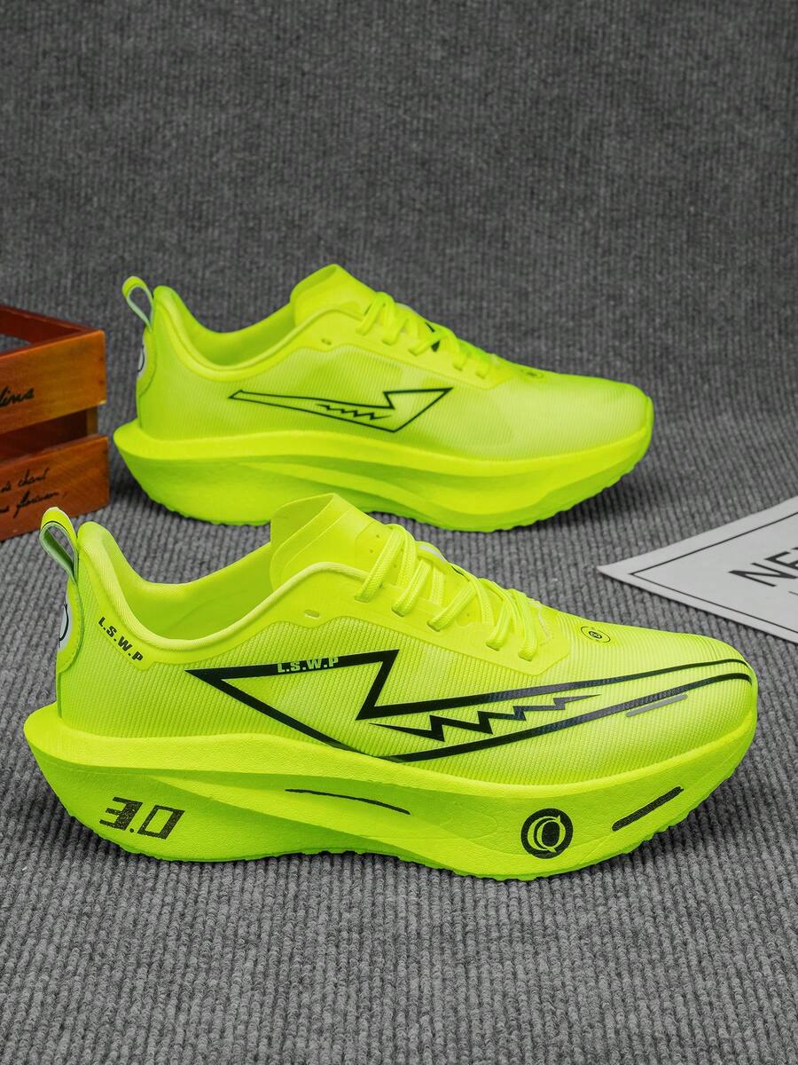Men's Running Shoes, Lightweight Anti-Slip Breathable, Shock-Absorbing Carbon Plate, Suitable For Fitness, Outdoor And Daily Walking