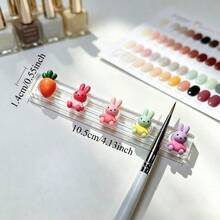 1pc Cartoon Animal Nail Art Pen Holder, Multi-Slot Nail Brush Display Rack, Large Capacity Nail Polish Pen Storage Box, Desktop Flower Heart Nail Art Pen Holder - Multicolor - View 11