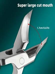 2pcs/Set Stainless Steel Ingrown Toenail Clippers, Simple Home Toenail Clippers, Unisex Toenail Grooming Tools, Toenail Care Tools, Toenail Trimming - Black - View 8