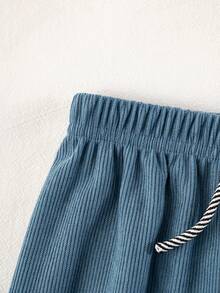 3pcs/Pack Corduroy Long Pants - Elastic Waist, Cargo Pockets - Casual Outdoor Sports - Suitable For Spring, Autumn, Winter - Multicolor - View 4