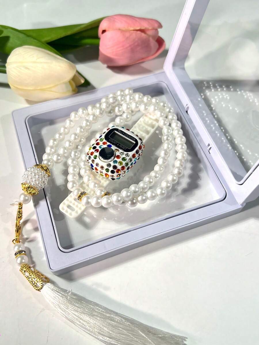 Exquisite Mini Ring Counter Tasbih, Portable Compact Lightweight Color-Block Minimalist Elegant 0-99999 Middle Eastern Arabic Prayer Counter, People Counter, Multi-Purpose Counter - Multicolor - View 1