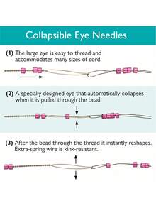 7/14pcs 0.15-0.7mm Mixed Twisted Needle With Needle Tube, Ultra-Fine Beading Tool, Steel Wire, Handmade DIY Jewelry Making - View 4