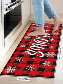 1/2pcs Christmas Kitchen Decor Rug, Santa Claus Pattern, Winter Kitchen Rug And Mat, Non-Slip Washable Absorbent Kitchen Accessories Decor Mat, Christmas Holiday Gift! - Multicolor - View 13