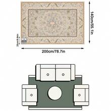 1 Buah Karpet Area Motif Bunga Vintage Bahan Kasmir Imitasi, Dapat Dicuci dengan Mesin, Gaya Pedesaan Eropa, Karpet Persegi Panjang Lembut, Dekorasi Rumah Ruang Tamu dan Kamar Tidur, Dapat Digunakan Sepanjang Musim, Dekorasi Rumah yang Estetis - MultiWarna - View 18