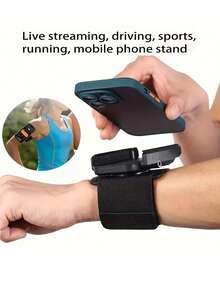 Adjustable Wrist Strap Phone Holder, 360° Rotation, Universal Fit, Sports Wristband, Suitable For Live Streaming, Driving Navigation, 2.76-Inch Base, With 11.02-Inch - Multicolor - View 5