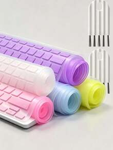 Ultra-Thin Keyboard Protector And Keyboard Cleaning Brush, Effectively Protects Keyboard, Suitable For 15 To 17.0 Inch Laptops. Transparent, Purple, Yellow, Pink And Blue Multiple Colors Available, Washable And Reusable - View 6