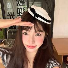 1pc Women's Hair Accessory Hat Kentucky Style Tea Party Hat Horse Racing Bow Pillbox Hat Bridal Wedding Hair Clip - A - View 1