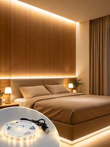 USB LED Light Strip 6500K/3000K 5V USB Powered LED Flexible 2835 Light Bar, Suitable For TV Background Lighting Decoration, Bedroom Decoration Light Strip, Home Decor, Kitchen Backlight Lighting, Bedroom, Room, Wardrobe, Cabinet, Indoor Display Cabinet, Party Scene - Usb Light Strip - View 8