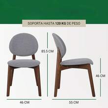 Dining Chairs - Grey - View 4