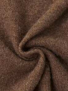 Plus Size Women's Ghost Reading Bookshelf Graphic Casual Pullover Sweater - Dark Ochre - View 11