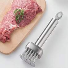 304 Stainless Steel 24-Needle Meat Tenderizer With Built-In Spring Automatic Rebound Baffle, Tail Hanging Hole Design, Meat Tenderizing Hammer, Suitable For Steak, Beef, Pork, Chicken And Poultry, Outdoor Leisure, Kitchen Gadget, Perfect Gift For Home Cooks And BBQ Enthusiasts - Multicolor - View 11