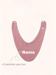 Celemek Bandana dengan Nama Kustom, Kain Kasa Lembut dan Menyerap dengan Cetakan Nama Kustom untuk Menangkap Makanan, Huruf, Lucu, Dipersonalisasi, Chic Musim Gugur, Hadiah yang Dipersonalisasi, Cocok untuk Semua Musim, Hadiah untuk Bayi Baru Lahir - MultiWarna - View 12