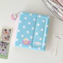 1pc Kawaii Polka Dot 3 Inch Photocard Album, Single Pocket Mini Card Collection Binder With Cute Cartoon Animal Pendant, Portable Idol Photo Card Holder For 3" & Small Cards - Multicolor - View 15