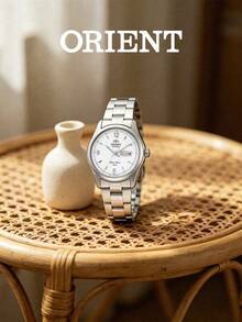 ORIENT Traditional Series Automatic Mechanical Women's Watch, White Dial With Numeric Markers, Dual Date, Stainless Steel Band, Minimalist Commuter Style, SNQ1T001WC - White - View 4