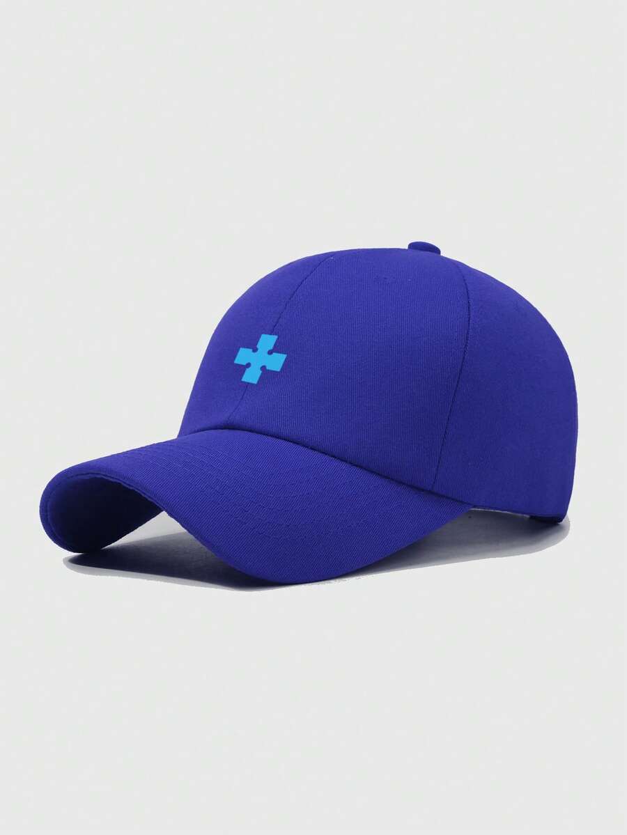 1pc Fashion Geometric Print Casual Baseball Cap, Versatile Vintage Style, Adjustable Size, Lightweight Sun Protection, Suitable For Most Occasions