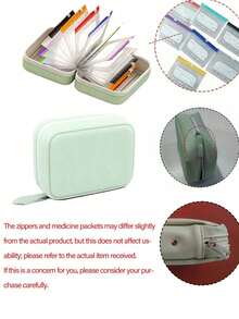 Pill Storage Box Set, 7-Day Large Capacity Pill Organizer With 2 Doses Per Day, 14 Colorful Compartments, Reusable Travel Medication Storage Bag, Suitable For Small Daily Items, Ideal For Health-Conscious And On-The-Go Users, Essential Medical Accessory, Back To School, Christmas, Student Essential - Multicolor - View 12
