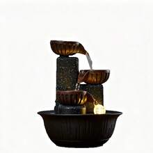 1pc 2D Flat Printed New Creative 3-Tier Desktop Water Fountain Wealth Attracting Decor - T005 - View 2