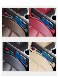 2pcs Car Seat Gap Filler Storage Organizer, Anti-Leak Anti-Drop Storage Box For Phone, Keys And Small Items, Multi-Function Gap Storage Box, Car Center Console Side Armrest Box, Unisex Car Interior Accessory, Car Interior Decoration - Multicolor - View 2