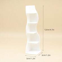 Miniature Furniture Model Decor, Curved Corner Bookshelf For Model House, Creative Asymmetric Mini Round Corner Storage Rack, Realistic Life Scene Display Ornament (Decorations Not Included) - Curved Corner Cabinet - View 11