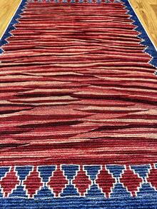 Digitally Printed Non-Slip Washable Runner And Area Rug Suitable For Living Room, Outdoor, Bedroom, Kitchen Carpet, Modern Design | Modern, Scandinavian, Bohemian And Classic Styles | 100% Polyester - Blue - View 7