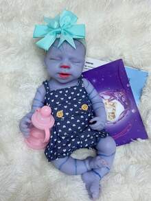 13 Inch Lovely Reborn Realistic Silicone Doll Emit Fluorescence Reborn Baby Doll Toy For Birthday Gifts Anatomically Accurate - Silicone Girl - View 10