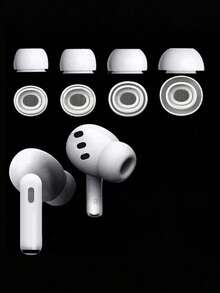 3 Pairs Soft Silicone Ear Tips/Ear Caps For AirPocases. Anti-Slip Noise-Canceling Replacement Ear Tips. Pro Bluetooth Headphone Accessories, Smart Headphone Ear Tips, AirPods4 Protective Case, Phone Ear Tips, Pencil Case, Room Decor Scene. - View 9