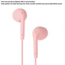 1 Peça Fones de Ouvido Semi-Intra-Auriculares com Fio na Cor Macaron com Microfone, Fones de Ouvido Estéreo, Fones de Ouvido com Fio de 3,5 mm, Adequado para Escuta Diária - Visão 15