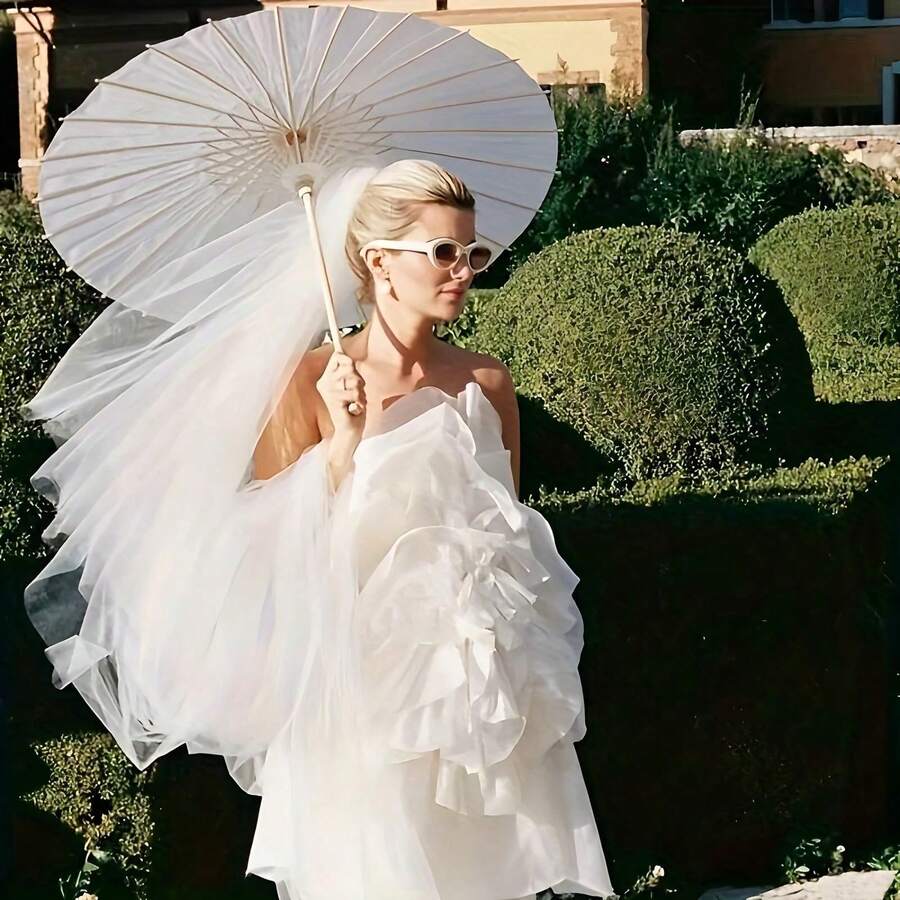 6/10pcs Multi Size, Unfolded Diameter/40cm/60cm Wedding Umbrellas, Elegant Photography Props And Party Decorations, Suitable For Wedding Parties - Multicolor - View 1