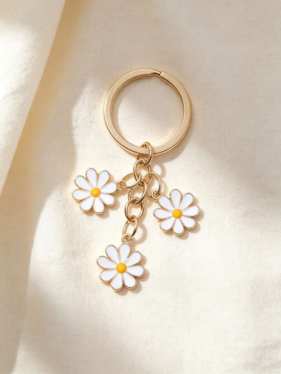 Cherry Blossom Keychain Simple Cherry Blossom Flower Phone Charm Decorative Accessory For Women And Girls - Multicolor New-6 - View 1