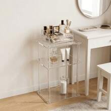 Transparent Extra-Large Cosmetic Organizer - Multi-Functional Acrylic Makeup/Beauty Storage Display Rack - Light Luxury Multi-Purpose Storage Stand | Visible Makeup Storage Rack | Suitable For Home/Office/Dressing Room Display - Cosmetic Organizer - View 5