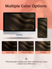 DOORES Halo Human Hair Extensions Invisible Wire With Transparent Headband, Real Remy Hair Seamless Adjustable Size Removable Clips 12-22 Inch - S2/10 - View 10