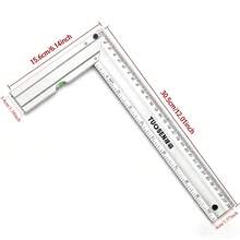 Thickened 90° Right Angle Ruler, Measuring & Marking Square, Multi-Function Aluminum Alloy Woodworking Triangle Ruler - Square Ruler - View 12