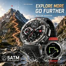 FFYTIEAZ Jam Tangan Pintar Olahraga Luar Ruangan GPS Tugas Berat T-RX 3 Ultra, Tahan Lama, Layar Sentuh AMOLED Ultra Jernih 1,43 inci, Dukungan Pemosisian Dual-Band L1+L5, Panggilan Nirkabel dan Fungsi Kompas, Altimeter Barometer, Jam Tangan Tahan Air 5ATM, 170+ Mode Olahraga, Pelacak Kebugaran, Jam Tangan Anti Gores dan Anti Jatuh Berkualitas Tinggi, Kompatibel dengan iOS/Android, Kapasitas Baterai 500mAh, Hadiah Liburan Terbaik - View 3