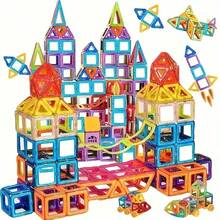 DIY Magnetic Building Blocks: Educational STEM Toy For Ages 3+, Random Colors, Enhances Fine Motor Skills, Creativity And Focus-Perfect Creative Learning Gift/Halloween Surprise/Christmas Surprise/Back To School Gift - Multicolor - View 6