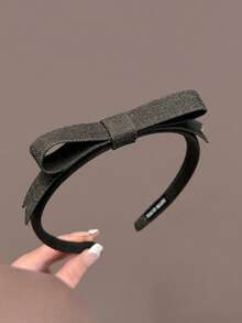 1pc Fabric 3D Bow Thin Headband, Elegant Versatile Non-Slip Hair Hoop For Flyaway Hair, Hair Accessory For Daily/Date/Commute - Multicolor - View 11